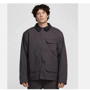 New Nike Life Flannel-Lined Barn Coat Anthracite FZ0132 060 Men's L 